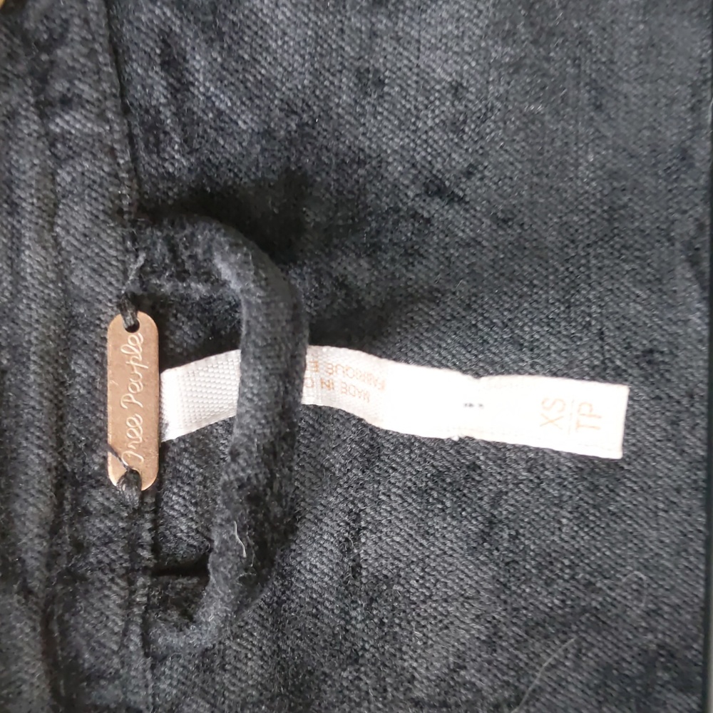 Free People Moto Jacket Black Velvet Women's XS - Picture 4 of 6